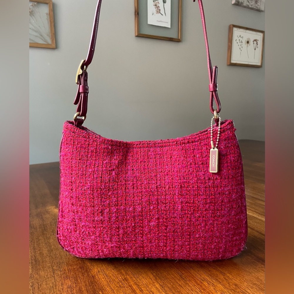 Coach Vintage Y2K Girlie Boucle Hobo Lamb Nappa, Wool, Alpaca, Mohair - Picture 5 of 15